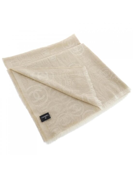 Chanel Accessories - Chanel Shawl Scarf Beige